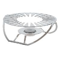 Stainless steel food warmer - Chauffe plat rond acier 30cm